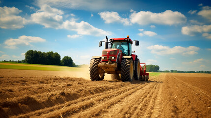 tractor in field