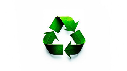 recycle symbol on white background