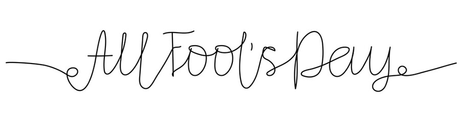 All Fools day hand drawn lettering design