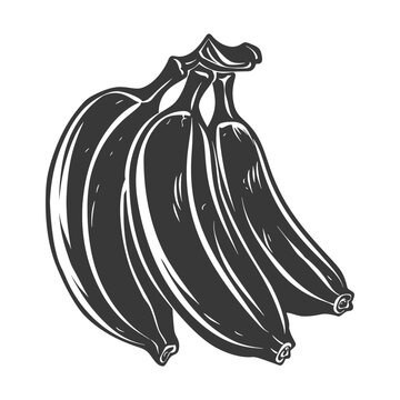 recommend clip art: Silhouette Banana Fruit black color only