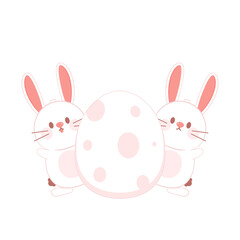 Rabbit head line icon. Hare, rodent, Ester symbol. Veterinary concept. Vector illustration can be used for topics domestic animals, holiday.