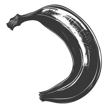 recommend clip art: Silhouette Banana Fruit black color only