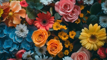 A visually striking abstract background that zooms in on the intricate details of flowers