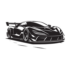 Vector Supercar Silhouette Collection for Automotive High-Performance Designs, Supercar illustration.
