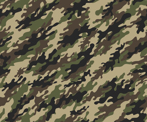 Seamless camouflage pattern, army texture, vector illustration, street modern background