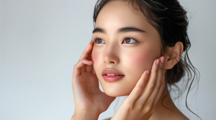 Japanese Beauty: Serene Portrait of Youthful Bliss and Self-Love