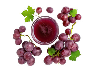 Collection set grape juice of  isolated on transparent background, transparency image, removed background