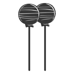 Silhouette candy lollipop black color only