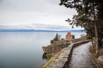The Church of Saint John at Kaneo, Lake Ohrid, North Macedonia - 755889611