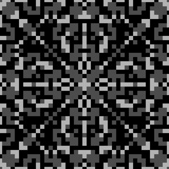 Seamless pattern. Tribal wallpaper. Ethnic embroidery background. Simple shapes ornament. Crosses, squares, rectangles, figures vector. Tribe motif. Ancient backdrop. Digital paper, textile print.