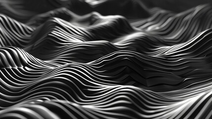 A pattern with digital topography lines. Three-dimensional landscape. Generated by artificial intelligence.