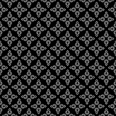 Black and white seamless abstract pattern. Background and backdrop. Grayscale ornamental design.