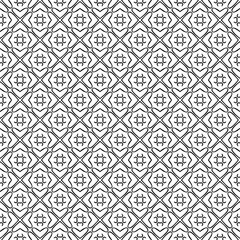 Black and white seamless abstract pattern. Background and backdrop. Grayscale ornamental design.