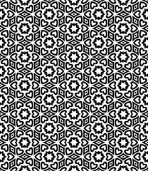 Black and white seamless abstract pattern. Background and backdrop. Grayscale ornamental design.