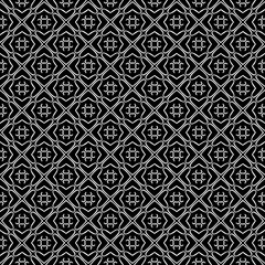 Black and white seamless abstract pattern. Background and backdrop. Grayscale ornamental design.