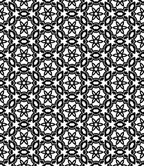 Black and white seamless abstract pattern. Background and backdrop. Grayscale ornamental design.