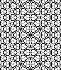 Black and white seamless abstract pattern. Background and backdrop. Grayscale ornamental design.