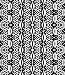 Black and white seamless abstract pattern. Background and backdrop. Grayscale ornamental design.