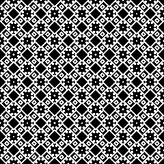 Black and white seamless abstract pattern. Background and backdrop. Grayscale ornamental design.