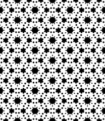 Black and white seamless abstract pattern. Background and backdrop. Grayscale ornamental design.