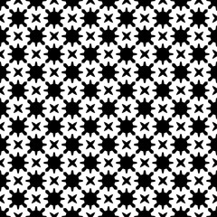 Black and white seamless abstract pattern. Background and backdrop. Grayscale ornamental design.