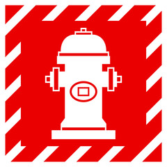 Fire Hydrant Symbol Sign, Vector Illustration, Isolate On White Background Label. EPS10