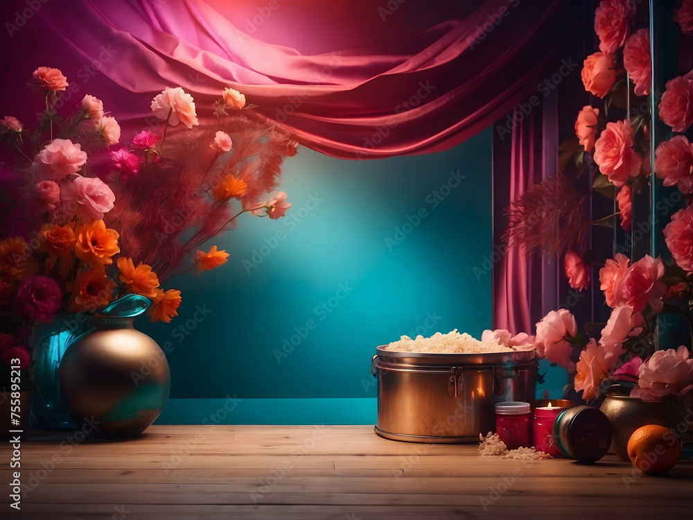 Poster beauty background with an empty space for your product text empty.