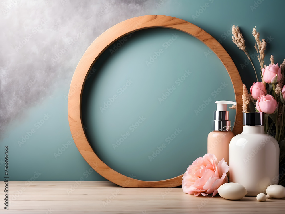 Poster beauty background with an empty space for your product text empty.