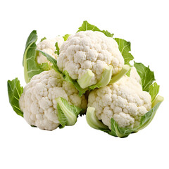A Captivating Group of Colorful Cauliflowers: Awe-Inspiring in Their Diversity and Beauty - A PNG Cutout Isolated on a Transparent Backdrop