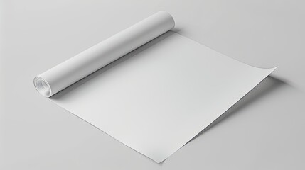 blank sheet in a sketchbook against a pristine white background, an ideal canvas for your artistic expression. - 755898062