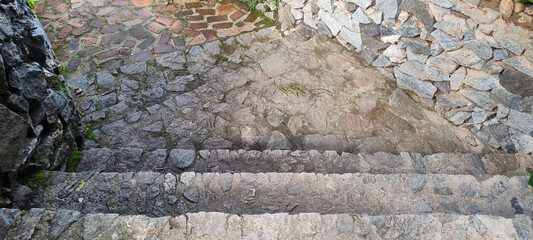 path stone rock brick texture pattern ivy grass vegetation garden gate entrance exit house