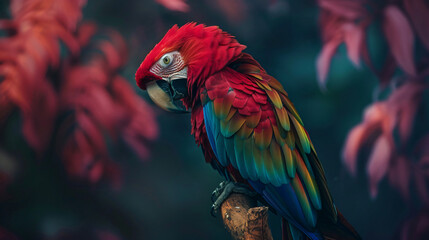 Highlighting the vibrant plumage
