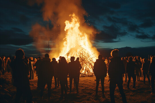 Sacred festival celebration slavic ivana kupala saint john holiday bonfire swimming culture Generative AI
