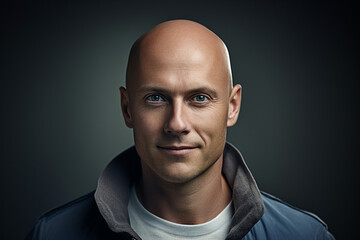 Fototapeta premium Picture of male cancer patient fighting with cancer created with generative AI technology