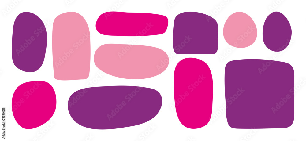 Poster multicolored blank quote frames template collection in doodle style. hand drawn minimalist textbox s