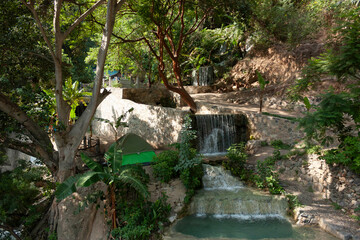 Majestic place surrounded by small waterfalls for camping and tenting exploration trips in Hidalgo, State of Mexico