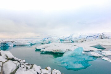 Icebergs Glacier Lagoon Iceland
