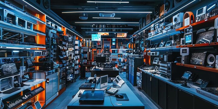 Vintage consumer electronics store 
