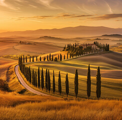 sunset oin Tuscany