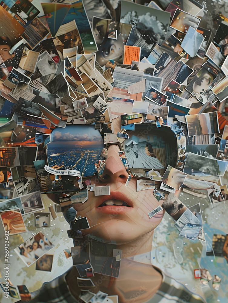 Poster the chaos of information overload visualized through.