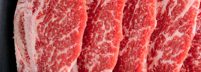 Savory Delight: 4K Ultra HD Image of Close-Up Raw Beef Ribs