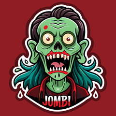 Let our Horror Jombi sticker haunt your t-shirt, spreading horror wherever 