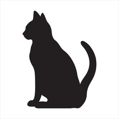 A black silhouette Leo cat set
