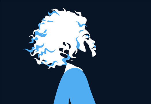 Violence against women banner with strong african american woman and male arm on her face. Concept of domestic abuse and sexual harassment. Vector illustration
