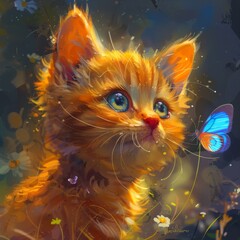 Orange Cat Illustration