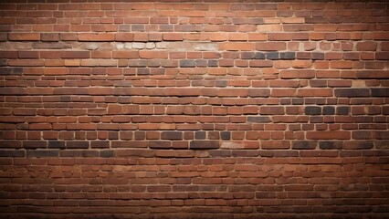 Brick Wall Pattern in Deep Red