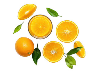 orange isolated on transparent background, transparency image, removed background