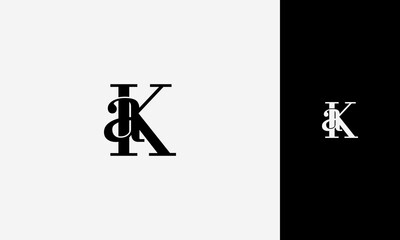 initial letter aK or Ka  lowercase joined uppercase,logo vektor design - obrazy, fototapety, plakaty