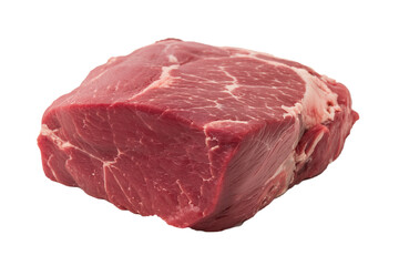 A piece of fresh raw meat, fillet of beef or pork, isolated