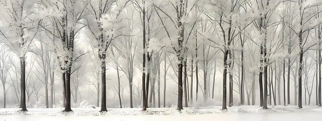 Frozen Whispers: The Solitude of Winter Trees